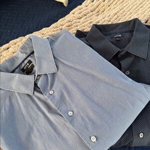 Apt. 9 set of 2 Shades of Blue Men’s Dress Shirts SzL